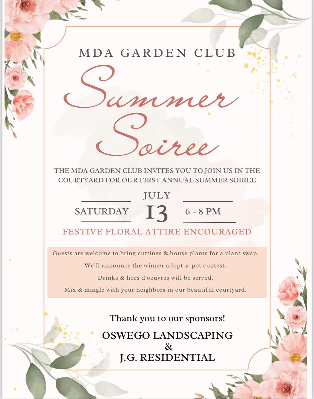 Garden Club Summer Soiree