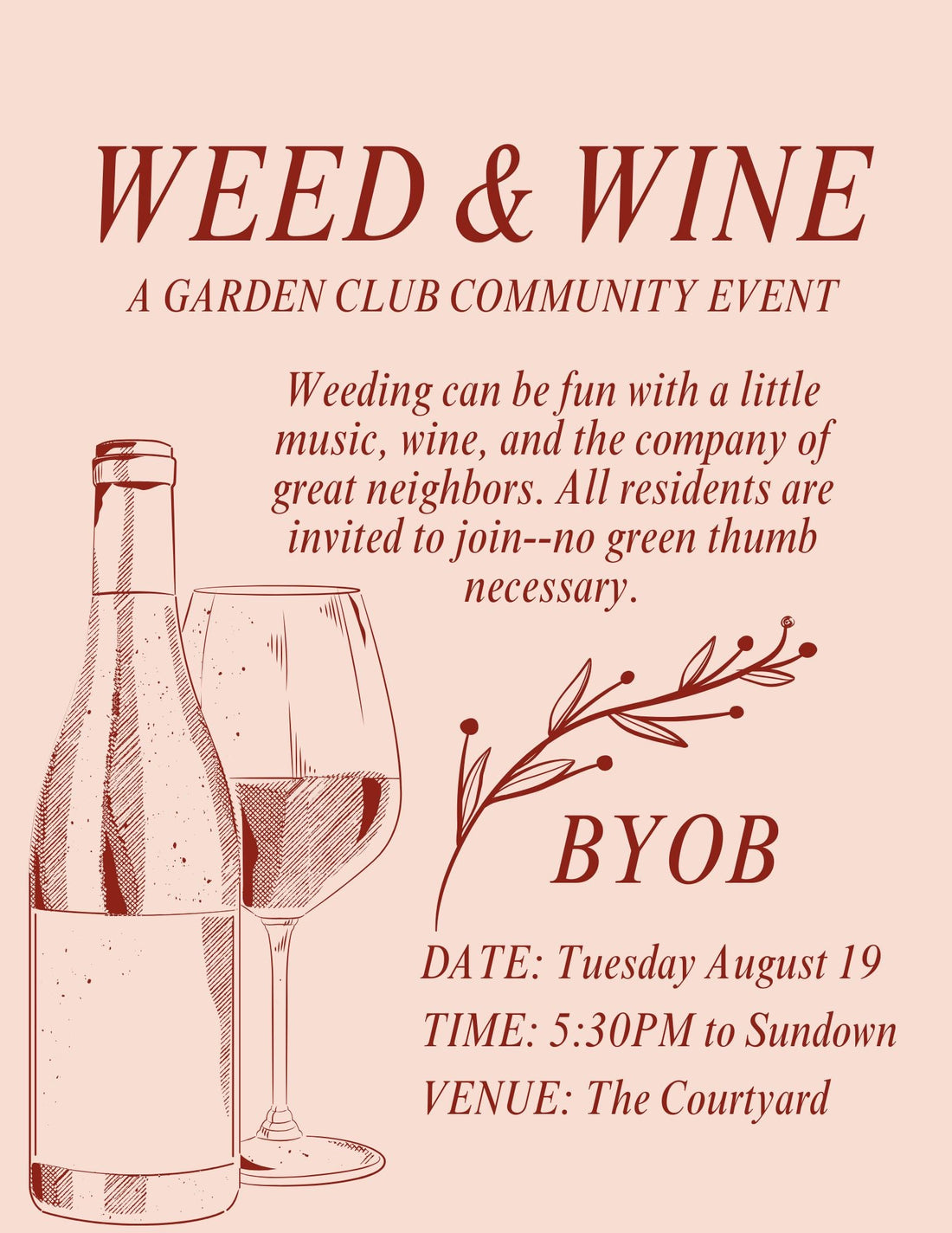 Weed & Wine Community Event
